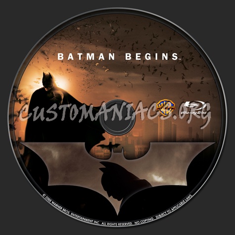 Batman Begins blu-ray label