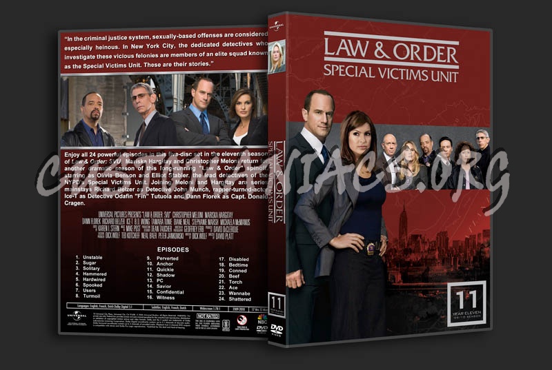 Law & Order: SVU - Seasons 1-11 (3240x2175) dvd cover