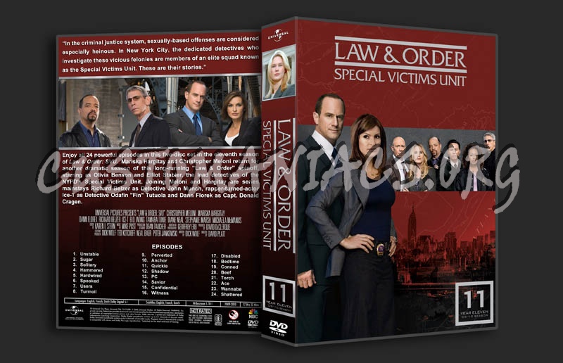 Law & Order: SVU - Seasons 1-11 (3370x2175) dvd cover