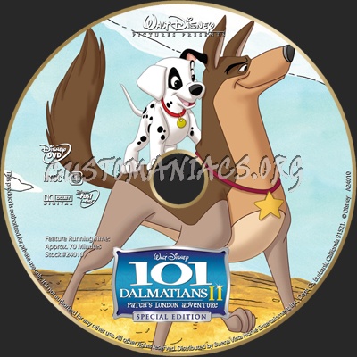 101 Dalmatians II Patch's London Adventure dvd label