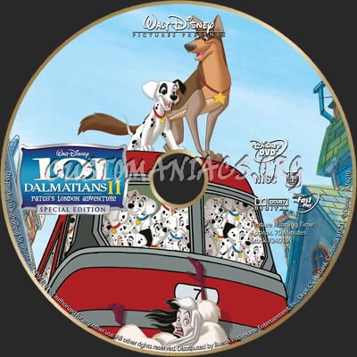 101 Dalmatians II Patch's London Adventure dvd label