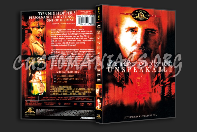 Unspeakable dvd cover