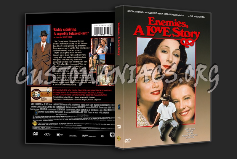 Enemies, A Love Story dvd cover