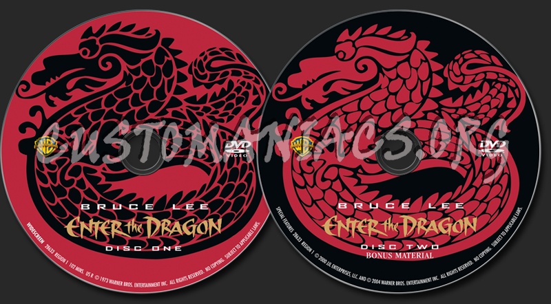 Enter the Dragon dvd label