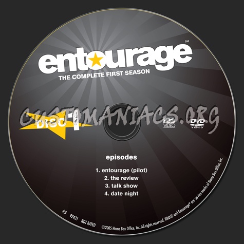 Entourage Season 1 dvd label