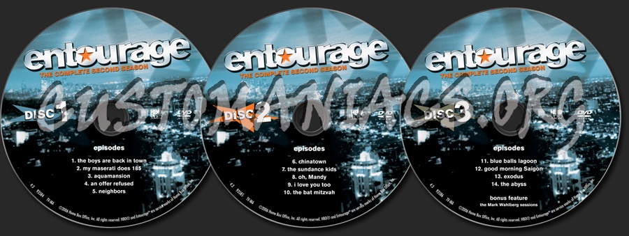 Entourage Season 2 dvd label