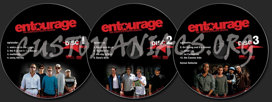 Entourage Season 4 dvd label