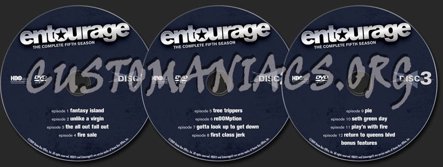 Entourage Season 5 dvd label