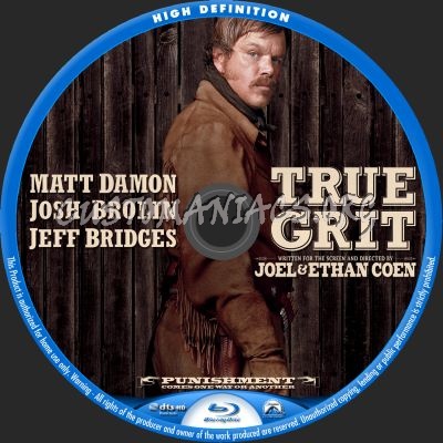 True Grit blu-ray label