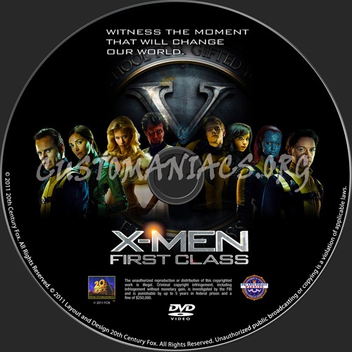 X-Men First Class dvd label
