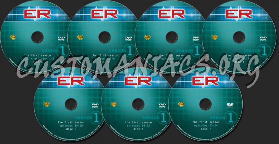 ER Season 1 dvd label