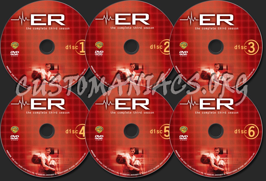 ER Season 3 dvd label