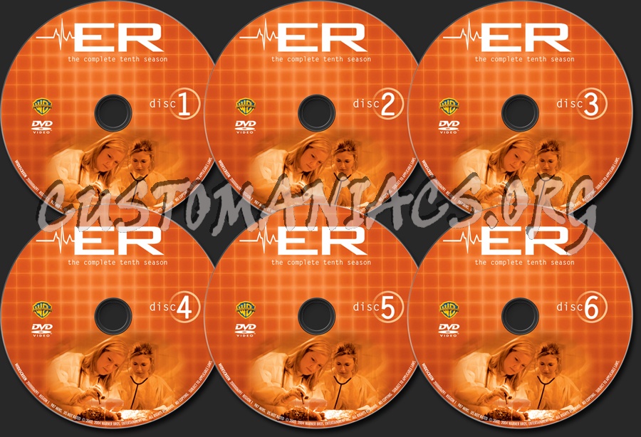 ER Season 10 dvd label