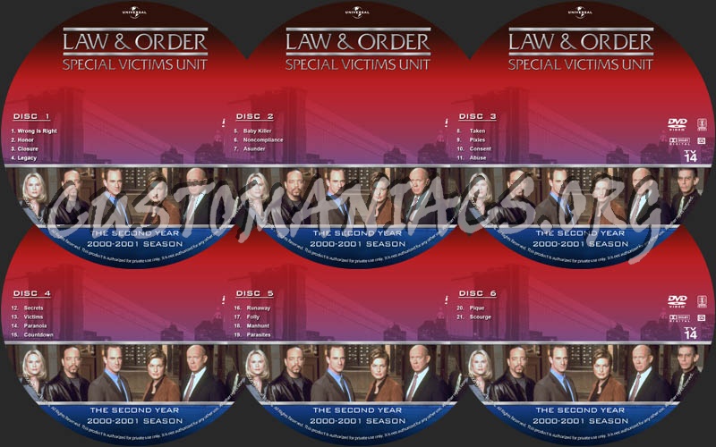 Law & Order: SVU - Season 2 dvd label