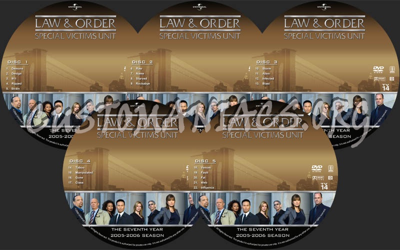 Law & Order: SVU - Season 7 dvd label