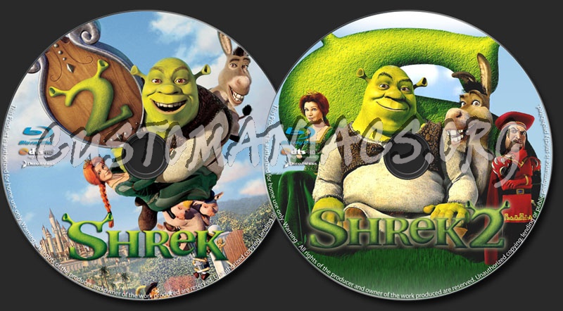 Shrek 2 blu-ray label