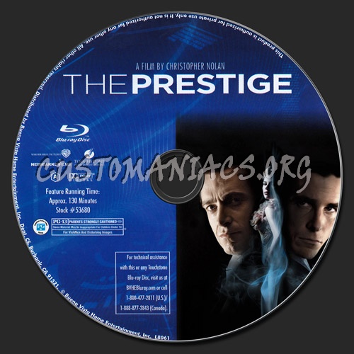 The Prestige blu-ray label