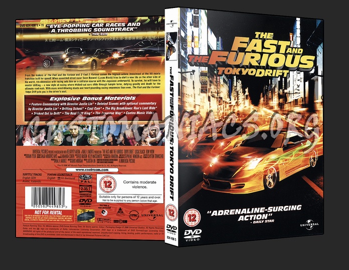 The Fast and The Furious Toyko Drift dvd cover