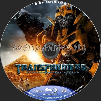 Transformers 2: Revenge Of The Fallen blu-ray label