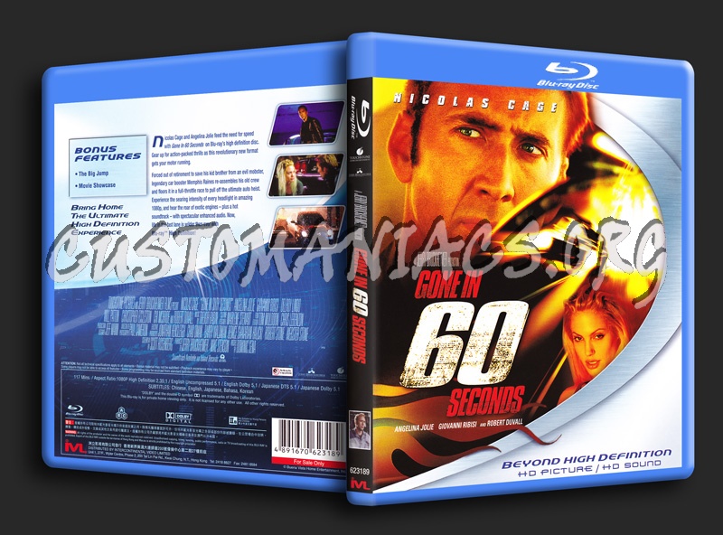 Gone in 60 Seconds blu-ray cover