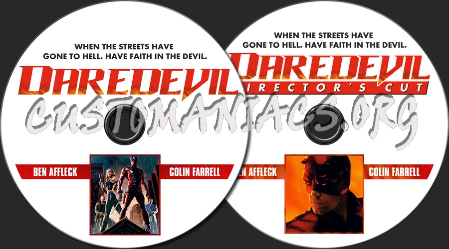 Daredevil / Daredevil - Director's Cut dvd label