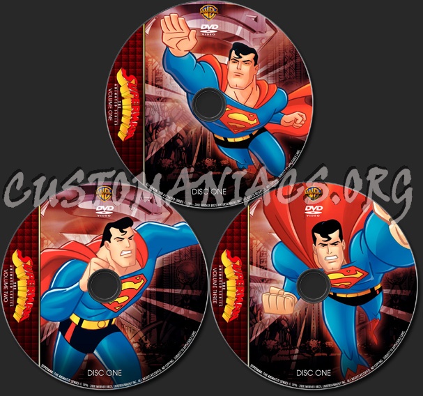Superman, The Animated Series - TV Collection dvd label - DVD Covers &  Labels by Customaniacs, id: 137862 free download highres dvd label