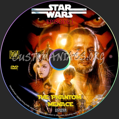 Star Wars Episode 1 - The Phantom Menace dvd label