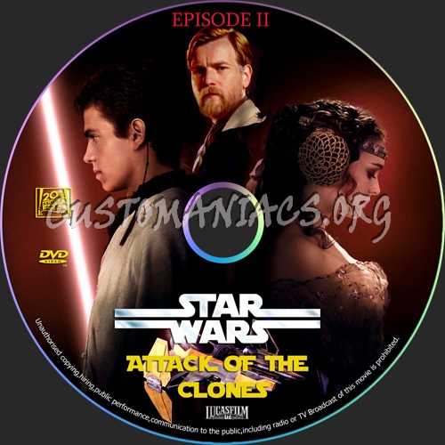Star Wars Episode 2 - Attack of the Clones dvd label