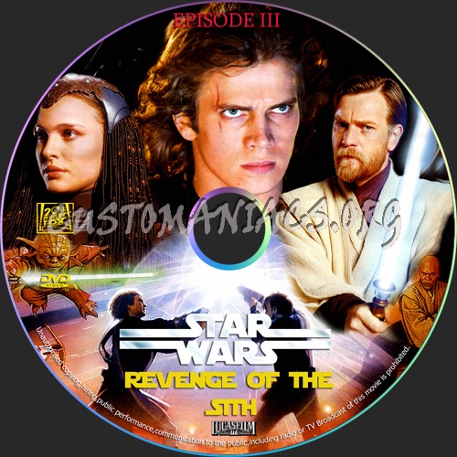 Star Wars Episode 3 - Revenge of the Sith dvd label