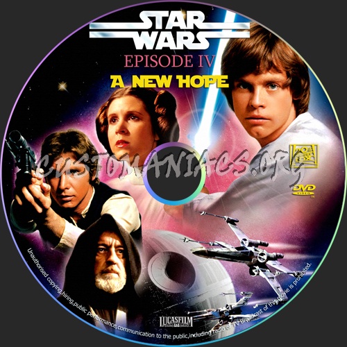 Star Wars Episode 4 - New Hope dvd label