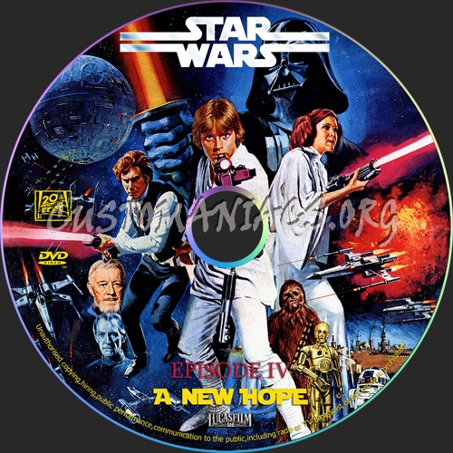 Star Wars Episode 4 - New Hope dvd label