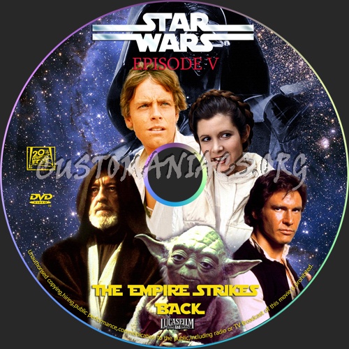Star Wars Episode 5 - The Empire Strikes Back dvd label