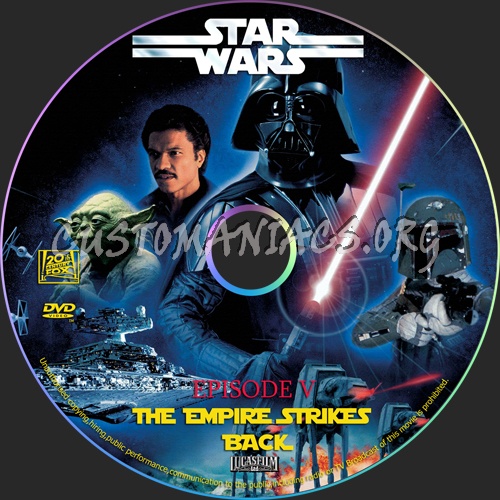 Star Wars Episode 5 - The Empire Strikes Back dvd label