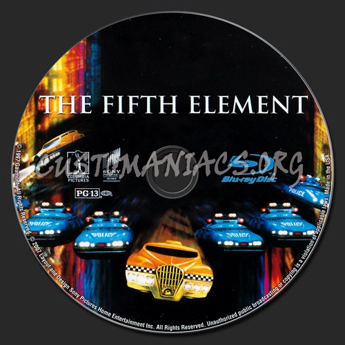 The Fifth Element blu-ray label