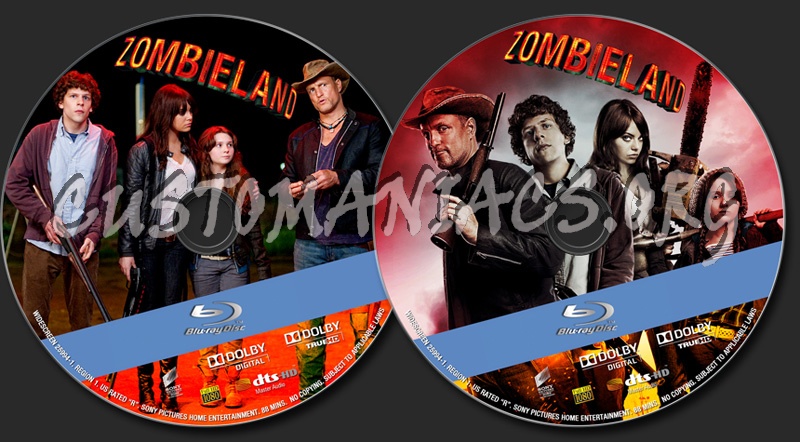 Zombieland blu-ray label