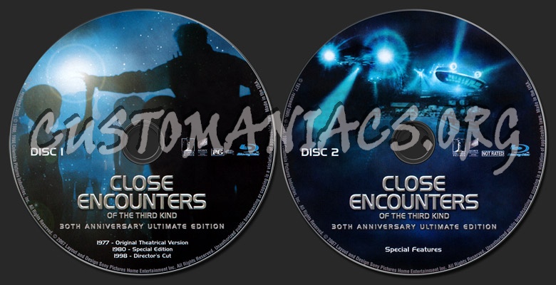 Close Encounters of the Third Kind blu-ray label