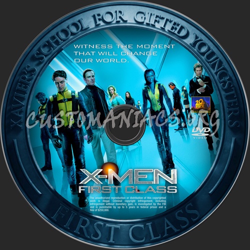 X-Men: First Class dvd label