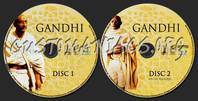 Gandhi blu-ray label