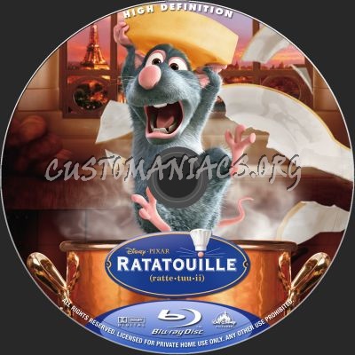 Ratatouille blu-ray label