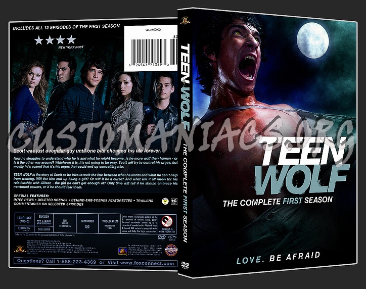 TEEN WOLF - Season 1 dvd cover