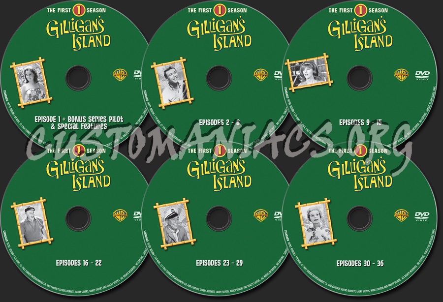 Gilligan's Island Season 1 dvd label