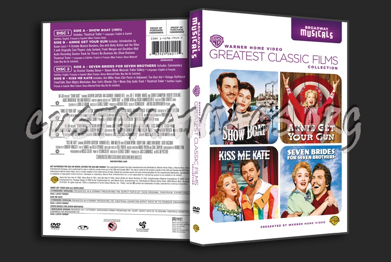 Greatest Classic Films Collection: Broadway Musicals dvd cover