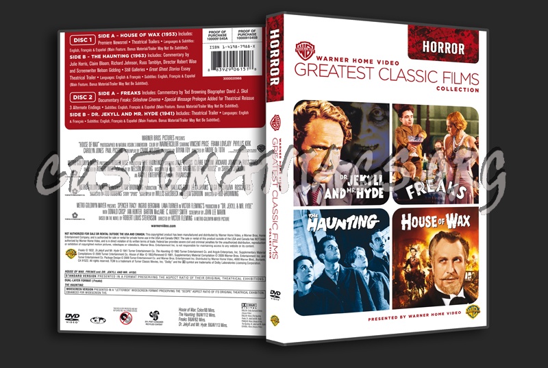 Greatest Classic Films Collection: Horror dvd cover