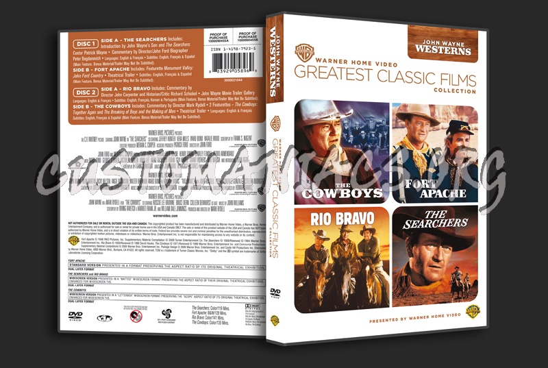 Greatest Classic Films Collection: John Wayne Westerns dvd cover