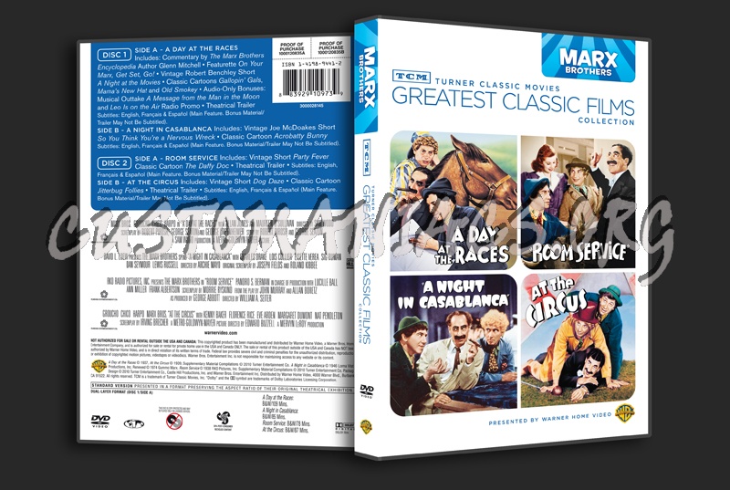Greatest Classic Films Collection: Marx Brothers dvd cover