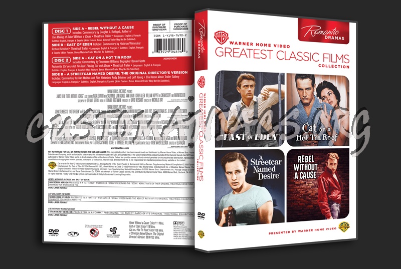 Greatest Classic Films Collection: Romantic Dramas dvd cover