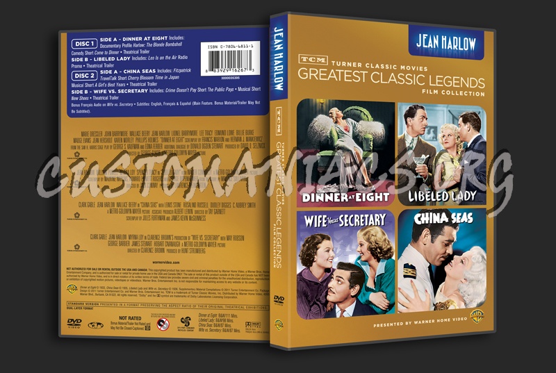 Greatest Classic Legends Film Collection: Jean Harlow dvd cover