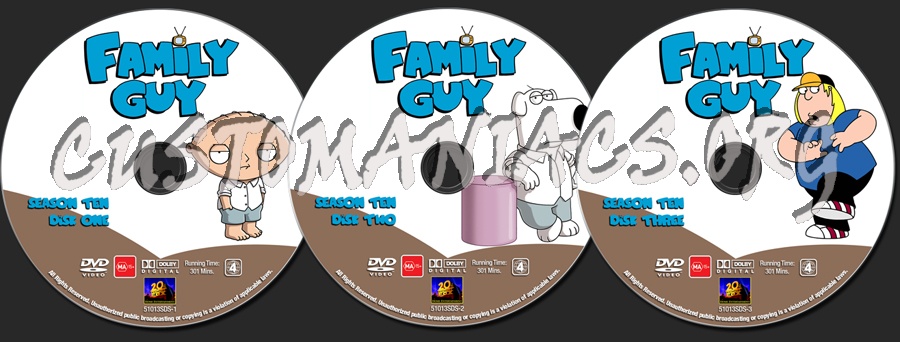 Family Guy - Season 10 dvd label
