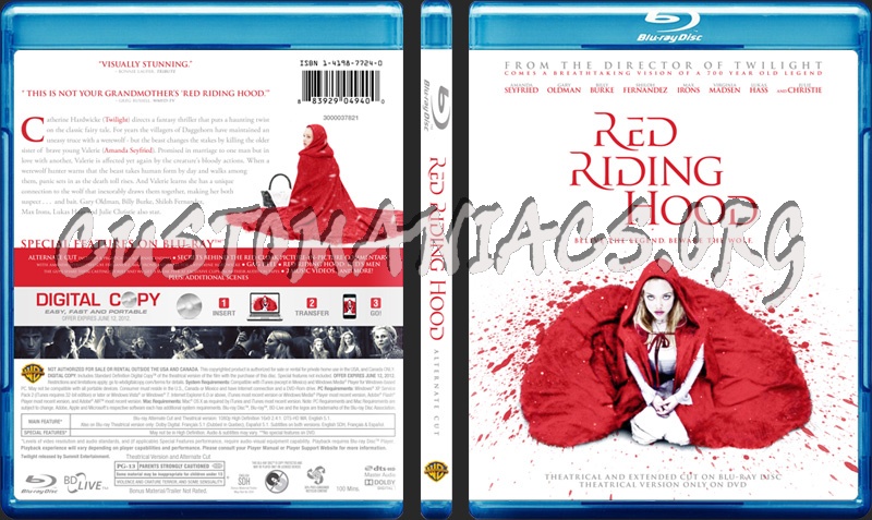 Red Riding Hood blu-ray cover