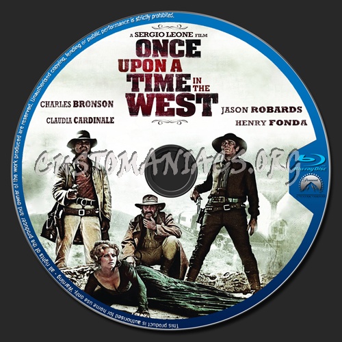 Once Upon a Time in the West Blu-ray Dvd label blu-ray label